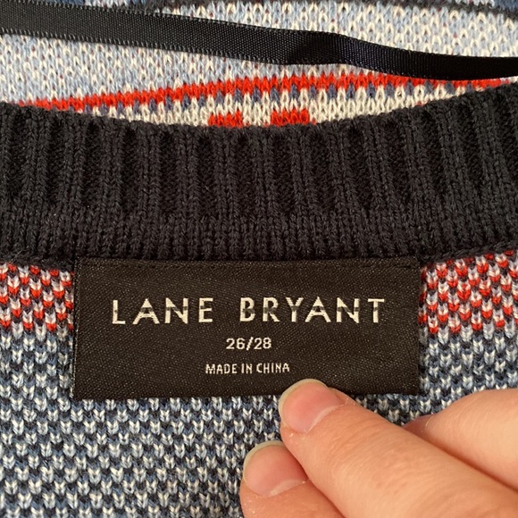 New Lane Bryant Classic Crew-Neck Fruit Jacquard Fair Isle Sweater size 26 / 28 - Picture 10 of 12
